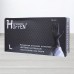 Рукавички нітрилові Hoffen, текстуровані чорні, розмір L, 50пар/уп
